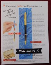 Waterman's Cartridge Fountain Pen 153-Watermans full page colour advertisement 'Never Such a Pin