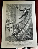 Monkey Brand Polish/Golt 1891-full page black and white advertisement-Monkey Slides Down the