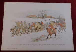 1883 - The Graphic Christmas Number - A Fine colour print, Mr Mallow and members of the Hunt