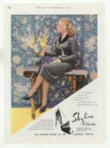 Clarkes Skyline Shoes 1950-full page colour advertisement-'The Fashion Shoes in 4-Choice widths-9.