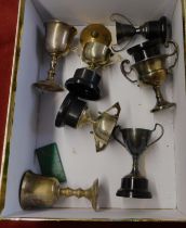 Sporting Cup Trophies - Small metal (7) fair condition