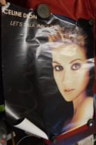 Film Poster - 'Celine Dion'-'Let's Talk About Love'-measurements 80cm x 62cm good condition