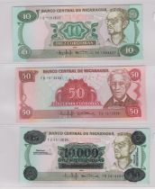 Nicaraguan 1939-2002-(P14-P191) collection of (20 notes) VG to AUNC