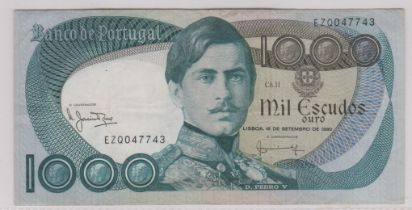 Portugal - 1980 1,000 Escudos P173b, VF