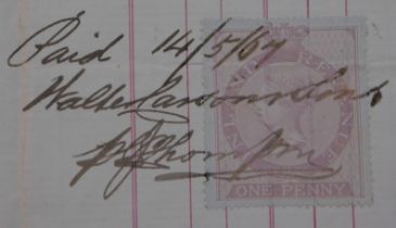 Receipt - made out to Mr. E. Turner-Caslon for paints and brushes supplied by Walter Carson & Sons