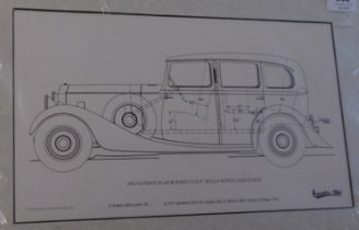 1934 Vanden Plad Bodied 25 H.P. Rolls Royce Limousine - A limited print No. 63 of 500 printed by A M