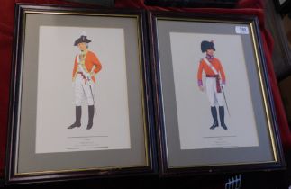 Portrait (Military) 1790 Officer - 9th Foot (without Glass) 1801 Officer 56th Foot both framed,