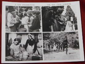 Scene Photographs from The Man From Nowhere, four on a 10" x 8" sheet. The scenes are described on