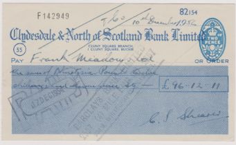 Clydesdale & North of Scotland Bank Limited, Cluny Square Branch, Buckie, used order, blue on