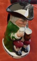 Music Box - In Toby Jug Style, Charringtons ' Crown Devon' Fieldings, large size, excellent
