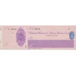 National Provincial Bank of england Ltd, Leominster, mint order with C/F BO 15.4.20, purple, printer