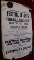 Posters Festival of Arts - Hunstanton & District's (6) posters 1961-1966-(4) 1967-black and white-