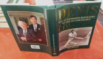 Cricket- Dean Compton - The Authorized Biography of the Incomparable Denis Compton, signed T. A.