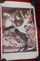 War Poster-'Nazi Poster' reprint measurements 58cm x 41cm excellent condition-interesting item