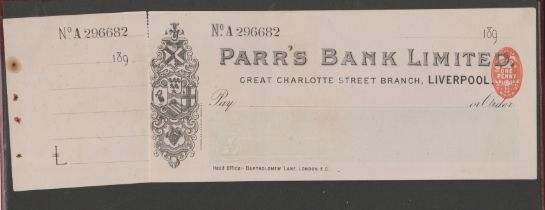 Parr's Bank 1897 - Charlotte St Branch, Liverpool, mint order with C/F, RO 20.5.97, black on cream