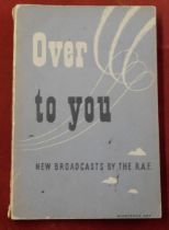WWII Booklet - Over to you, new broadcasts by the R.A.F. Dated 1943. Scarce booklet