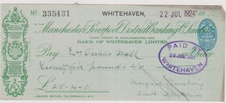 Manchester & Liverpool District Banking Co. Ltd., with which is amalgamated The Bank of Whitehaven