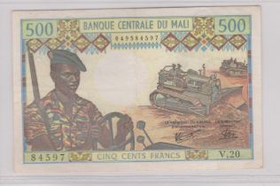 Mali 1973 - 500 Francs, P12, Sigh 8, EF