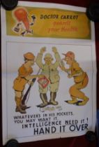 War Poster - 'Doctor Carrot' (Guards Your health) Intelligence Need it!-Hand it Over-measurement