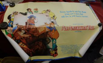 Film Posters (4) - 'Lady and the Tramp'-Measurements 100cm x 76cm, 'An American Tail'-Measurements