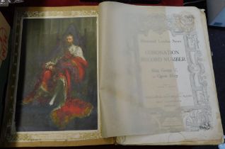 Coronation Record Number, King George V and Queen Mary, coloured illustrated by London News,