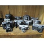 VINTAGE CAMERAS, collection of 10 various including Certo Dollina, Zeiss Ikon Stuttgart and Kodak