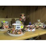 ROYAL CROWN DERBY, pair of "Japan" design coffee cans and saucers, also similar salt pot and 3 other