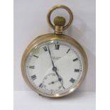 GOLD CASED POCKET WATCH, J W Benson, London 9ct gold cased and dust cover pocket watch 87.7 grams
