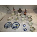 18th CENTURY TEAWARE, collection of Oriental and English early teaware, including famille rose