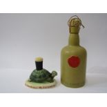 GUINNESS, vintage Carlton Guinness bottle and tortoise ornament