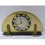JAEGAR LE COULTRE, Art Deco design mantel clock, stamped on reserve "2502", 13cm height 23cm width