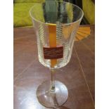 CUT GLASS, set of 8 Royal Brierley cut glass goblets