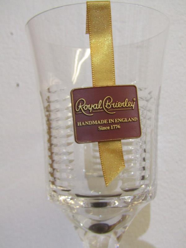 CUT GLASS, set of 8 Royal Brierley cut glass goblets - Image 4 of 6