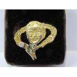 10ct YELLOW GOLD & DIAMOND KENTUCKY FRIED CHICKEN LONG SERVICE BADGE, approx, 5.6 grams, very