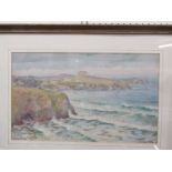 DOUGLAS PINDER, signed watercolour "View from Tolcarne", 27cm x 46cm