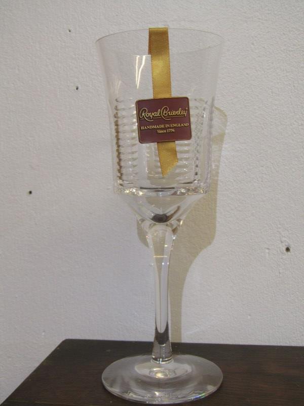 CUT GLASS, set of 8 Royal Brierley cut glass goblets - Image 2 of 6