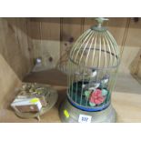 AUTOMATON, singing bird cage case, together with mechanism requiring restoration, 30cm height