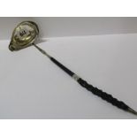 GEORGE III SILVER PUNCH LADLE, baleen twist handle, London 1805, maker HB