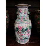 ORIENTAL CERAMICS, 19th Century Canton 44cm club vase, decorated with panels of battle scenes and