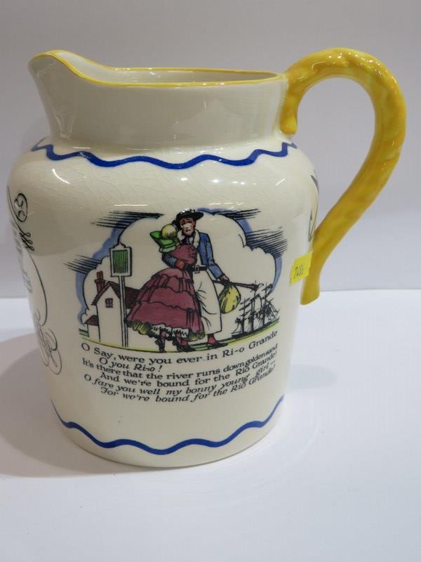 CHURCHILL, Copeland Spode American design water jug, 17cm height, also Doulton "Sea Shanty" jug, - Image 5 of 8