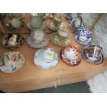 ANTIQUE TEAWARE, Copeland Spode "Japan" pattern cup and saucer, Rockingham style cabinet cup and