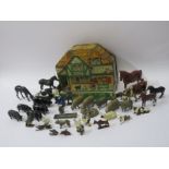 VINTAGE, vintage biscuit tin "The House that Jack built", by Macfarlane Lang & Co, together with a