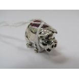 SILVER PIGGY PIN CUSHION