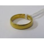 22ct GOLD BAND RING, yellow 22ct gold band ring, size L, 5.9 grams