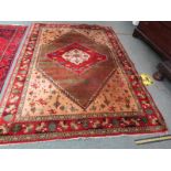 CAUCASIAN DESIGN, red bordered rug