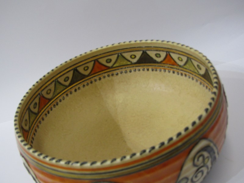 CHARLOTTE RHEAD, Crown Ducal bowl decorated with "Arabian Scroll" pattern, no 4926, 19cm diameter, - Image 3 of 8