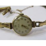 GOLD WATCH, Lady's Girard Perregaux vintage gold case wrist watch on a 9ct gold strap, 14.2 grams