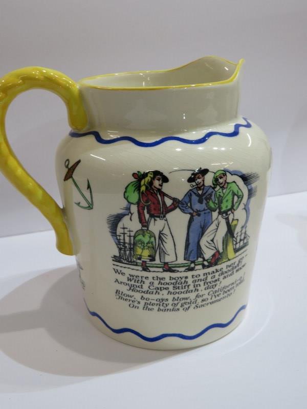 CHURCHILL, Copeland Spode American design water jug, 17cm height, also Doulton "Sea Shanty" jug, - Image 7 of 8