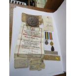 WWI GROUP & DEATH PLAQUE to 200665 Pte. Herbert Charles Pryce of the Tanks Corps, comprising War &