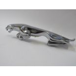 CAR MASCOT, chromed leaping Jaguar, 19.5cm length